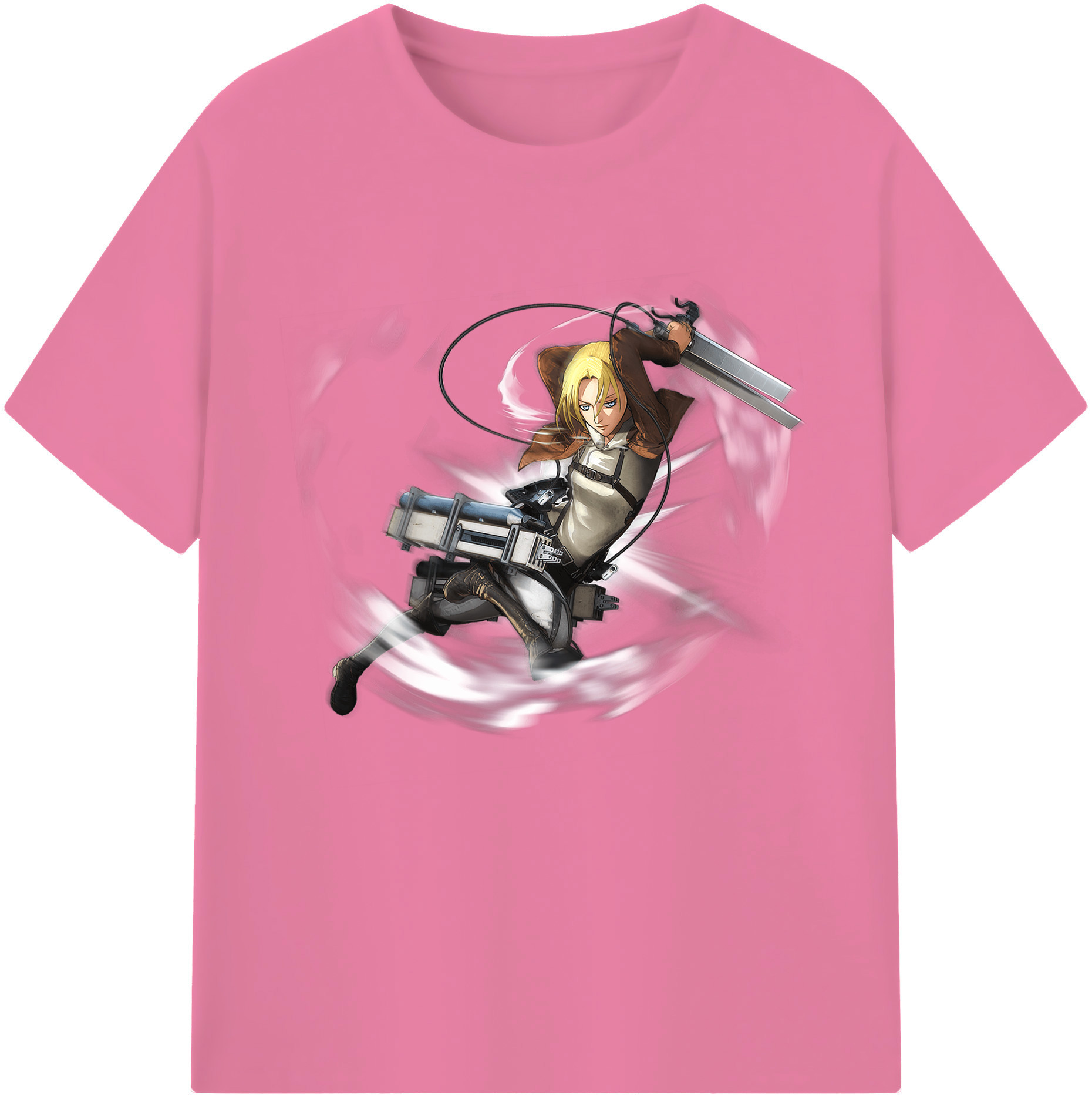 （画像用） 進撃の巨人 アニ・レオンハート Attack on Titan Annie Leonhart 綿100％半袖Tシャツ（フロントプリント）